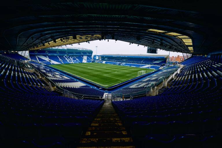 view of St. Andrew's from the top of the Kop corner